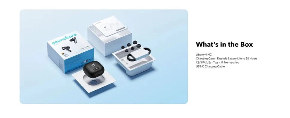 Soundcore by Anker Liberty 4 NC Wireless Noise Cancelling Earbuds Earphone Wireless Bluetooth Headphones TWS Wireless Earphones