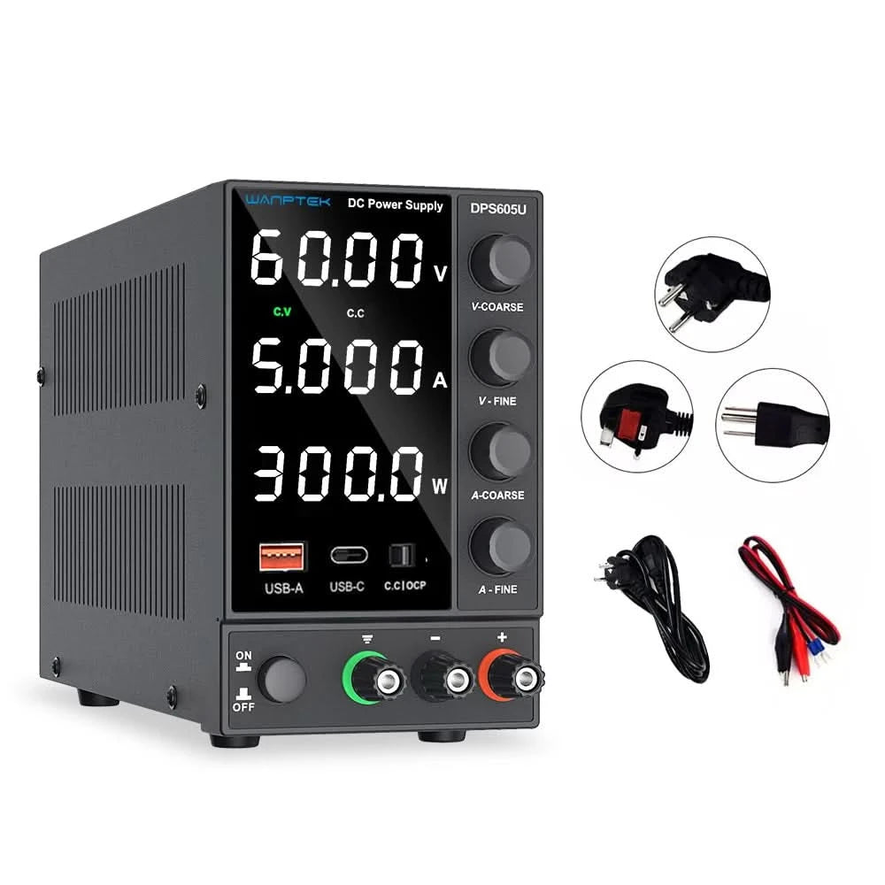 Wanptek Adjustable DC power supply 30V 10A 60V 5A Lab Bench Power Source Stabilized Power Supply Voltage Regulator Switch 220V
