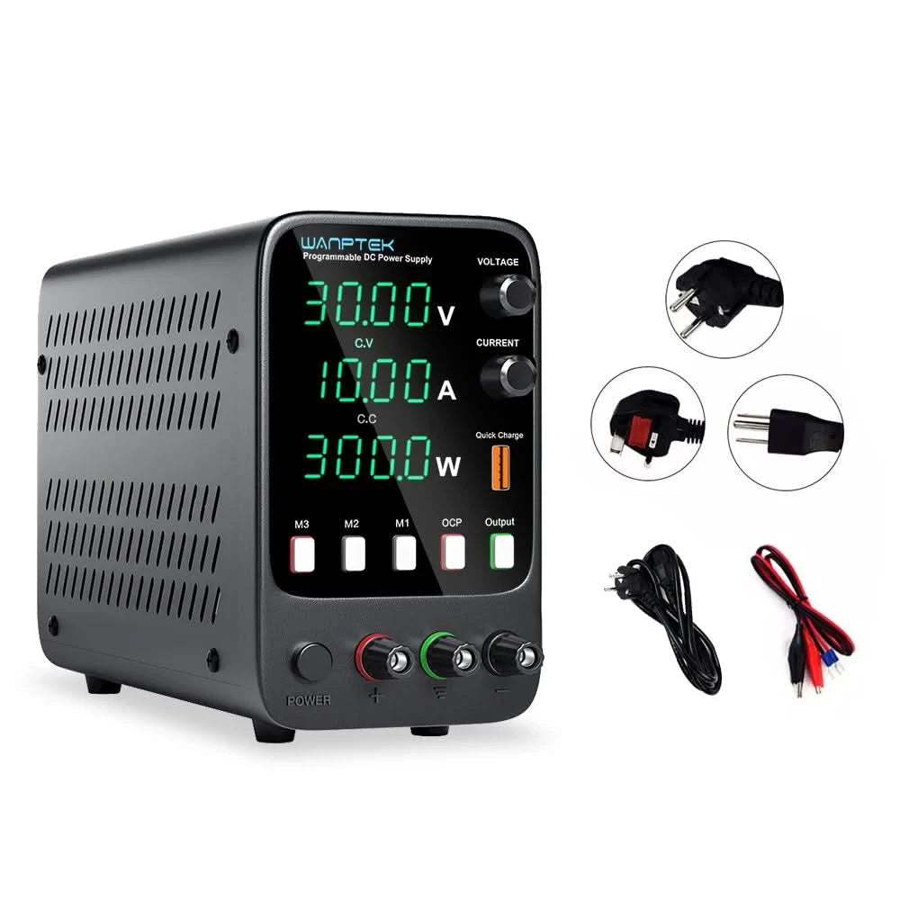 Wanptek Adjustable DC power supply 30V 10A 60V 5A Lab Bench Power Source Stabilized Power Supply Voltage Regulator Switch 220V
