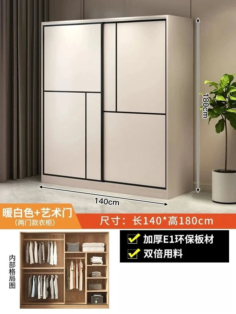 ZEco White Design Wardrobes Organizer Sliding New Bedroom Closet Wardrobe Cabinets Storage Shelf Armoires De Chambre FurnitureZ