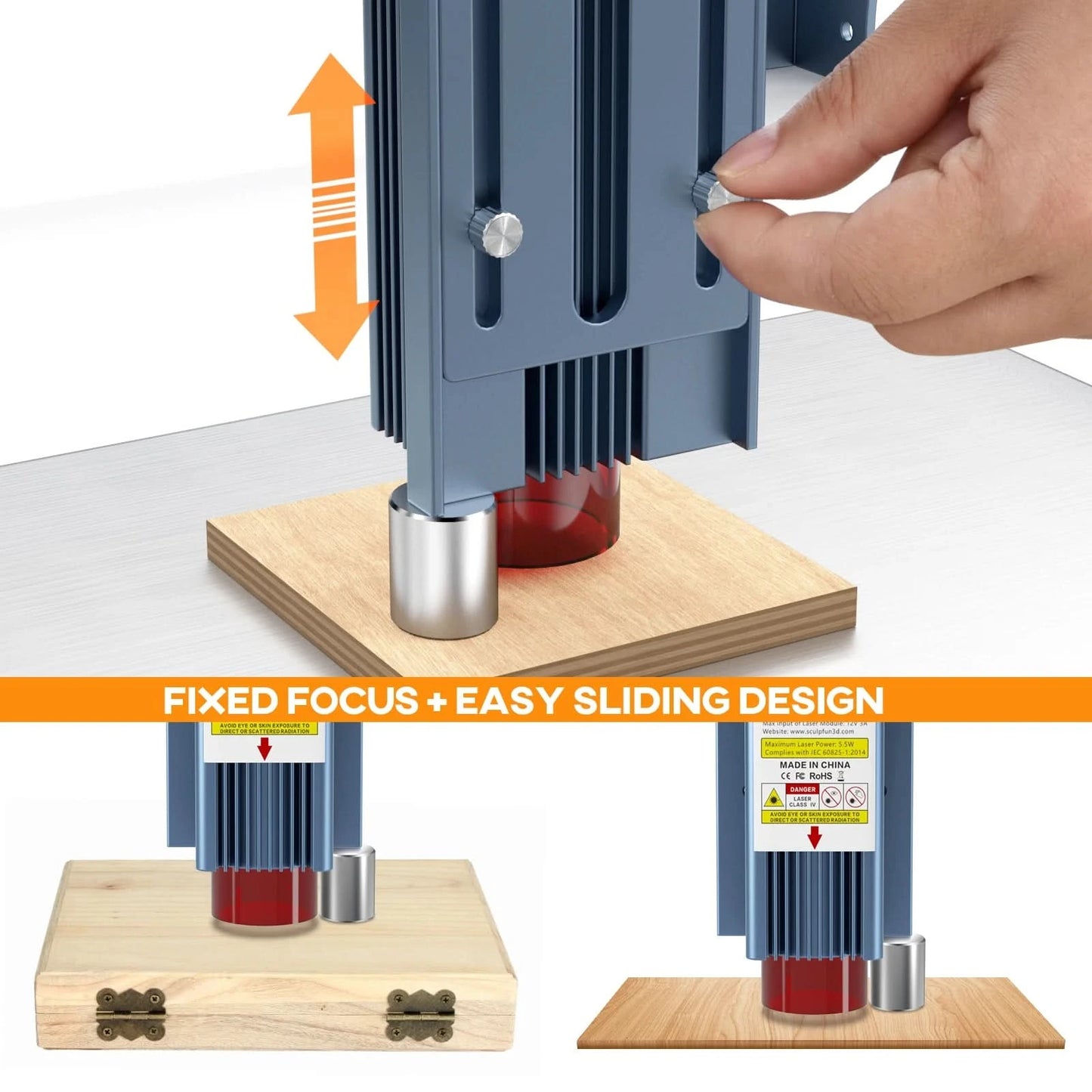 SCULPFUN S9 Laser Machine 90W CO2 Laser Effect Engraving Cutting Tool High Accuracy 410x420mm Carving Quick Assembly