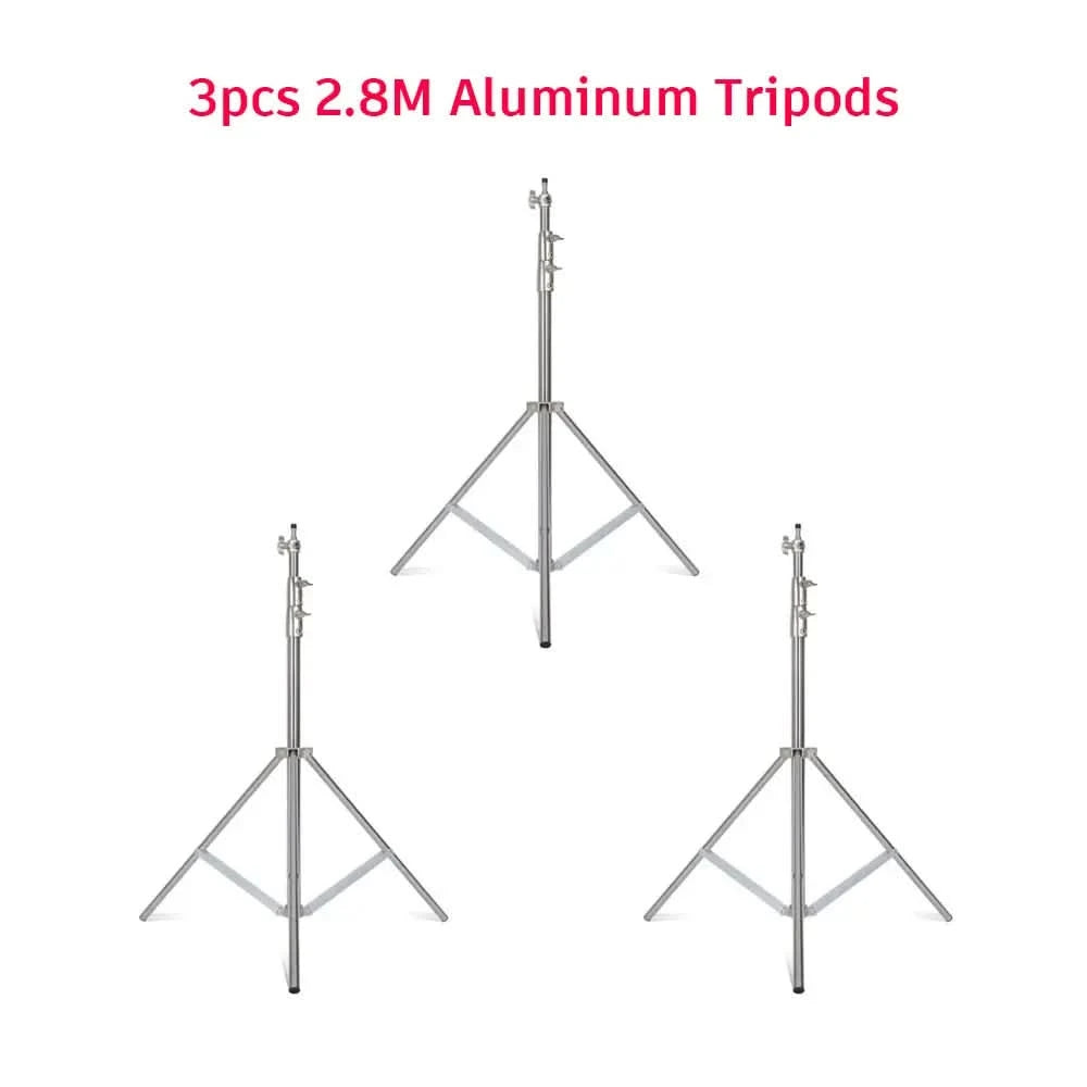 SH 280cm Stainless Steel Light Stand Photography Stand for Photo Video Lighting Spring Cushioned Heavy Duty Stand Tripod