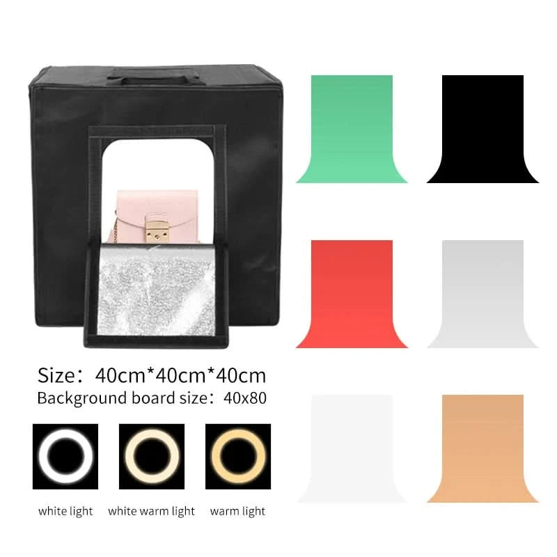 30/40/45 65 80cm Photography Tent Photo Light Studio SoftBox Portable Foldable Table Shoot Tents Kit With 5 Background Backdrop