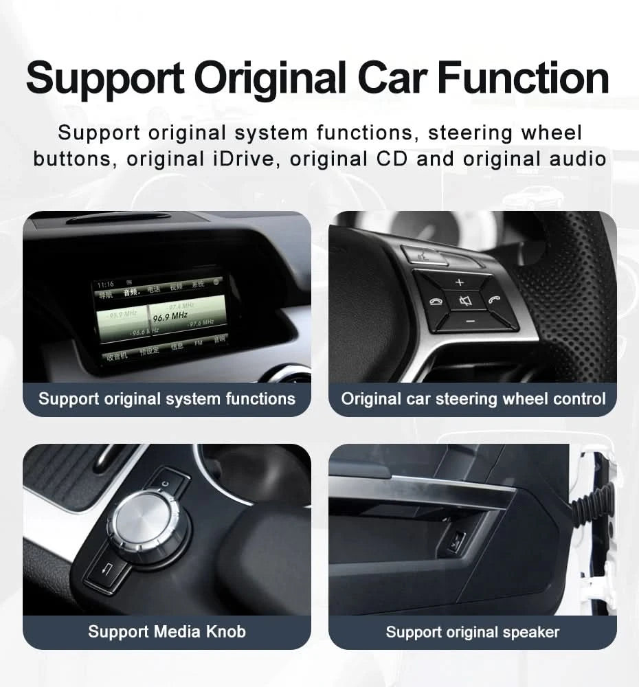 STWEI 2024 New Car Multimedia Wireless Android AUTO CarPlay 10.25inch 12.3inch Screen For Mercedes Benz GLK X204 2010 2013 2015