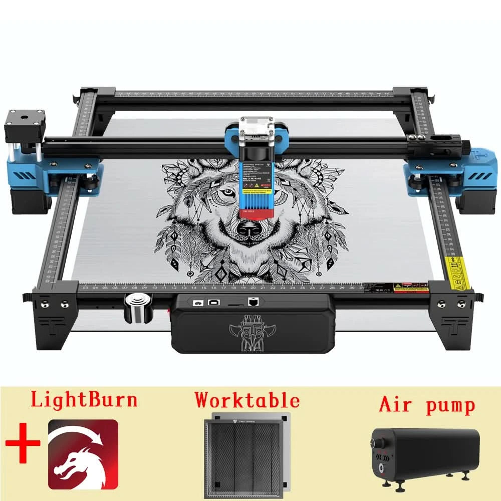 Twotrees 40W/80W Woodworking CNC Laser Engraver TTS PRO Wifi APP Control Metal Glass Ceramic Engraving Wood MDF Acrylic Cutting