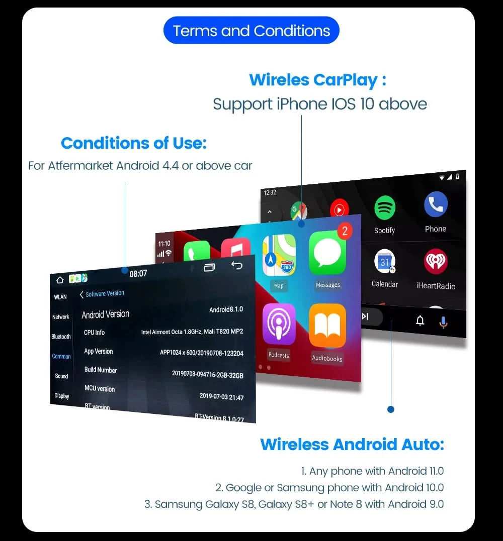 Wireless CarPlay Dongle for Android Car Wireless Android Auto Carlinkit Car Play iOS Mirror Screen Mirrorlink USB Adapter CCPA