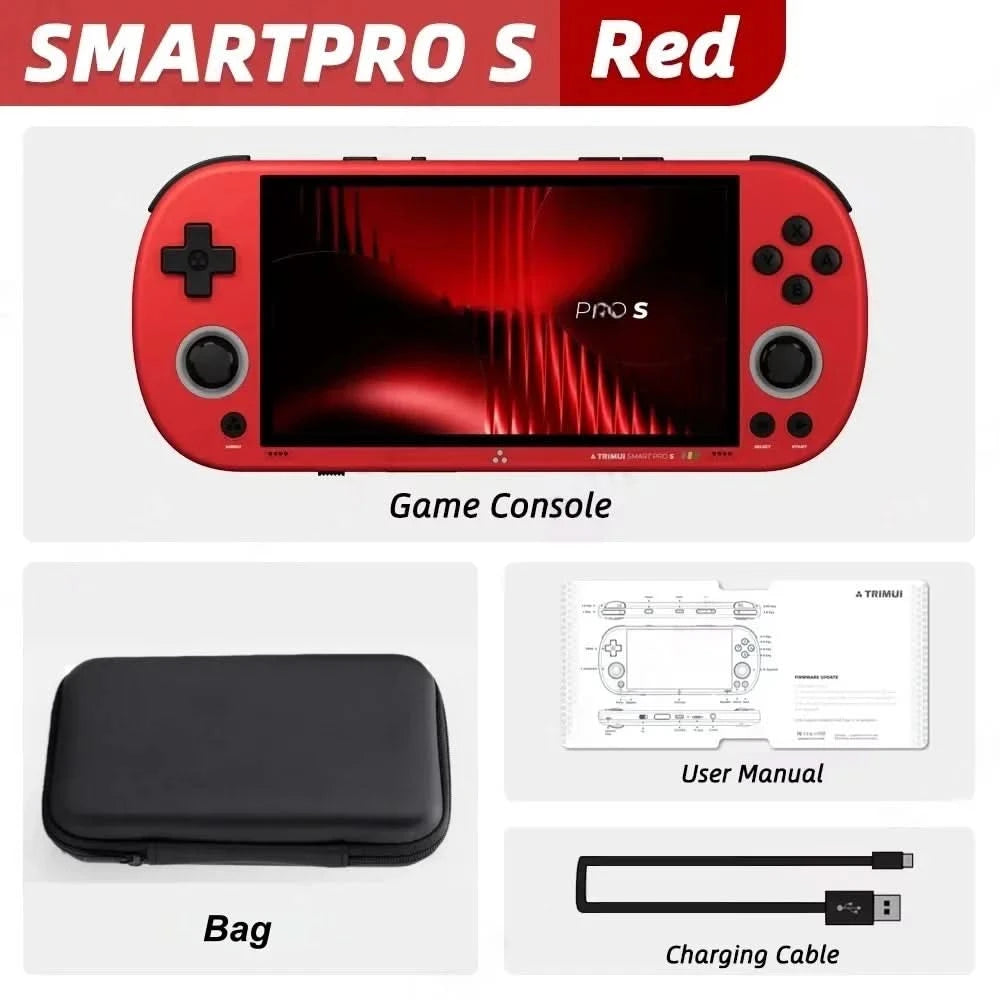 Trimui Smart Pro S Retro Handheld Game Console 4.96'' IPS Screen Linux System Joystick RGB Lighting Video Game Smartpros Gifts