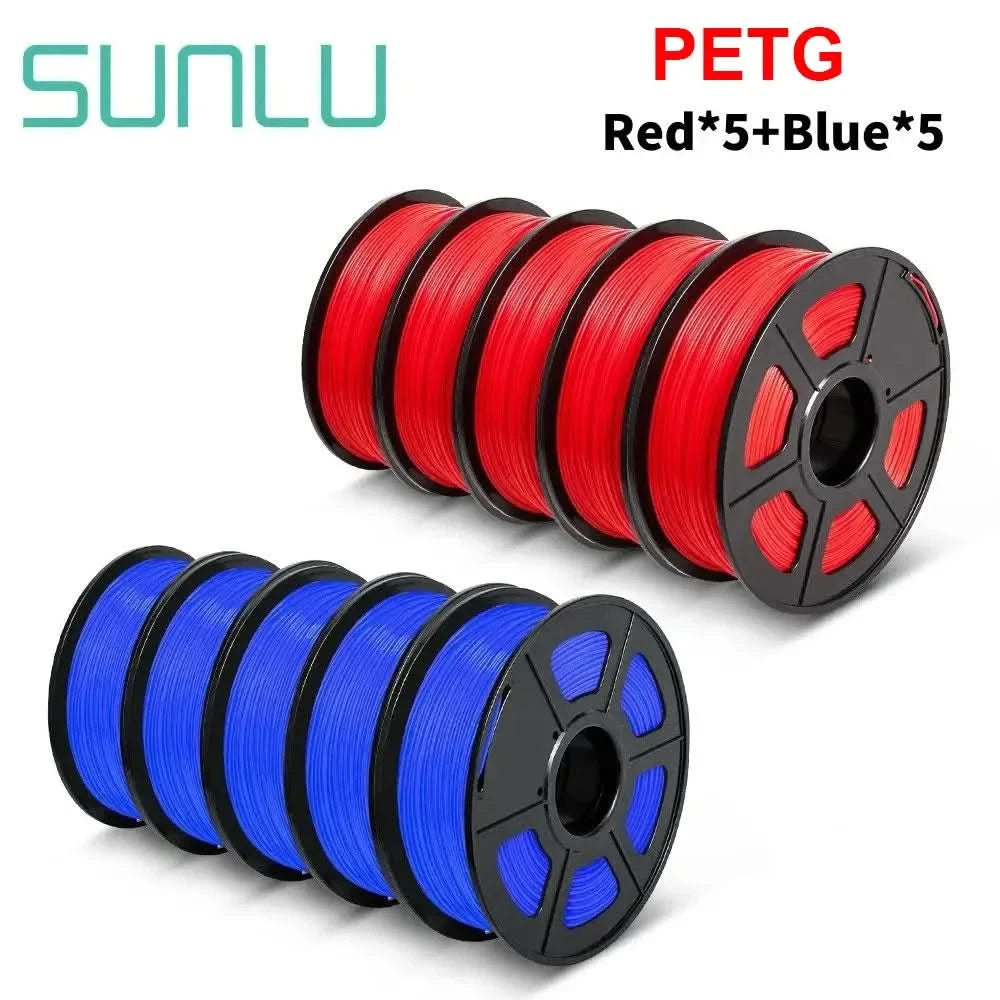 SUNLU 3D Filament PLA/PLA META/PETG/ABS/TPU/PLA MATTE 1.75mm 10Roll 1KG/0.5KG 3D Printer Filament for 3D Printer