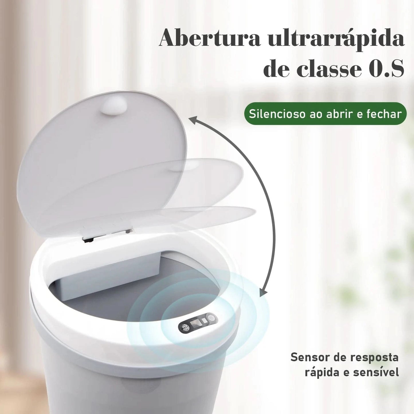 Lata de lixo sensor de toque automático lata lata de lixo plástico cozinha latas sala estar capacidade do agregado familiar