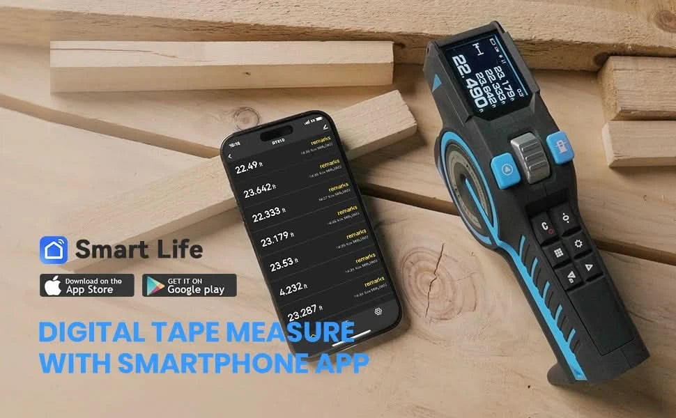 Laser Tape Measure 100M Professional Laser Distance Meter with Instant Digital Readout, Green Laser Line Marking