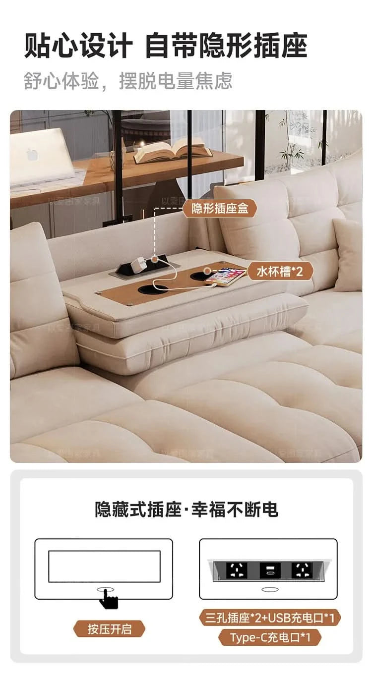 Multifunctional Lounge Electric Sofa Modern Fashion Retractable Sofa Bed Luxury Modern Full Size Frame Furniture Living Room
