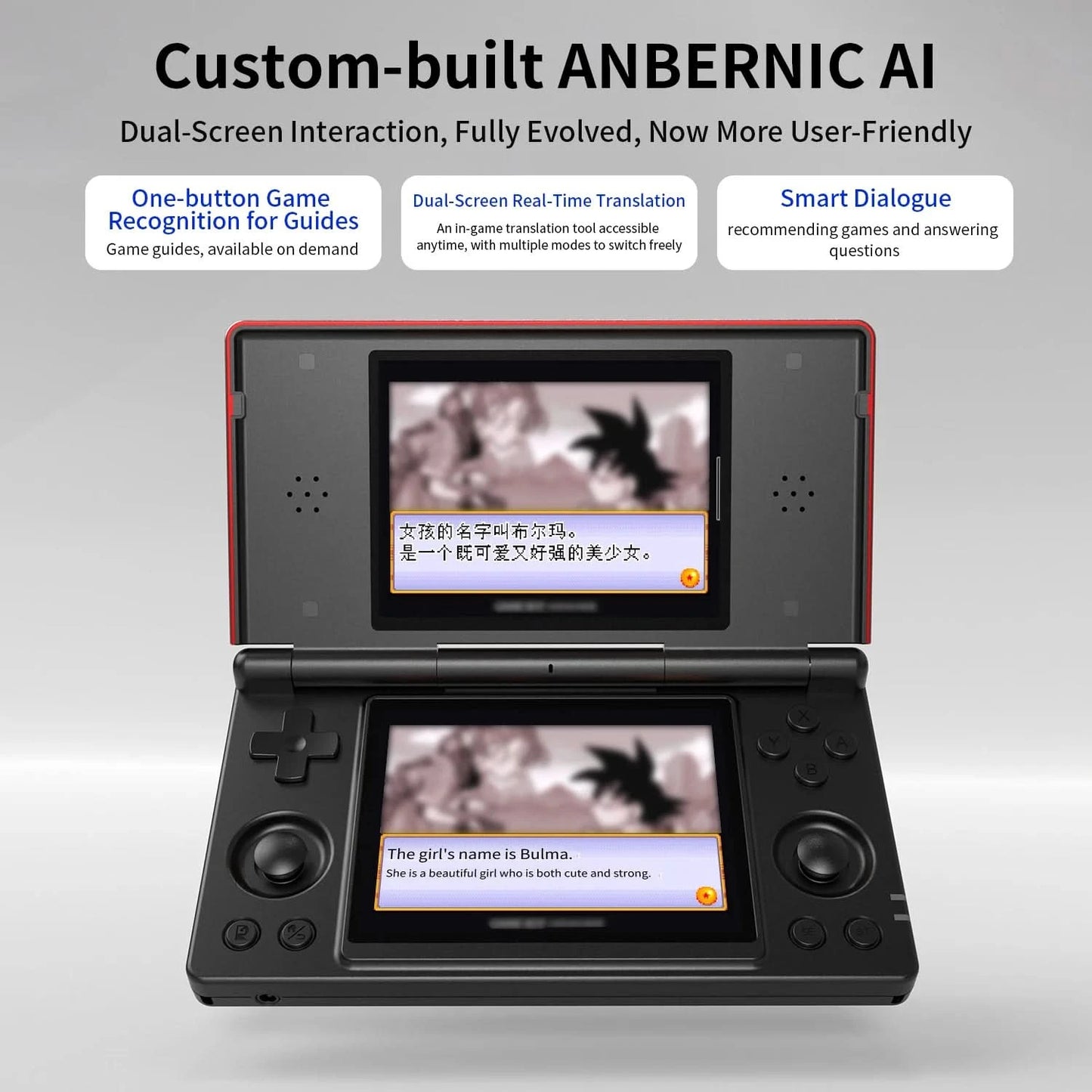 Anbernic RG DS Retro Video Game Console Android 14 4 Inch IPS Dual Multi-touch Screen Flip Game Player RGDS For Christmas Gift