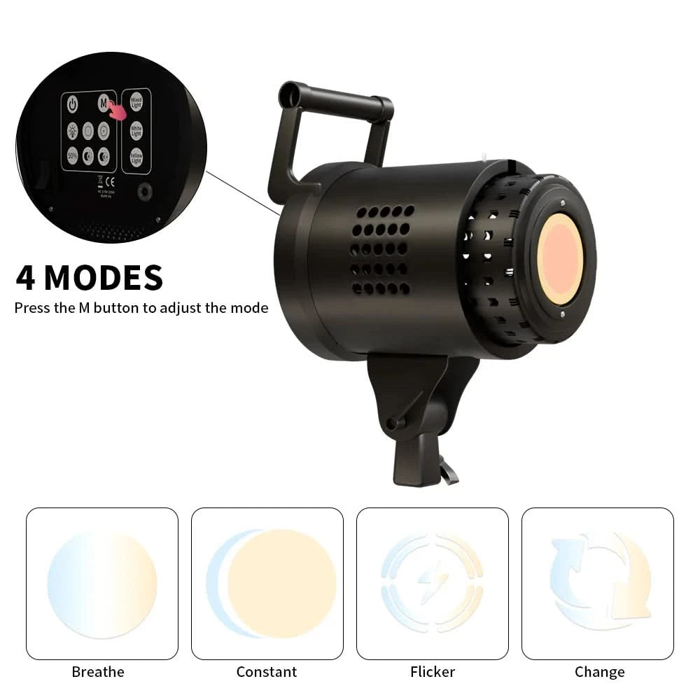 135W Fotografie-LED-COB-Videoleuchte, tageslichtbalancierte Sun Lamp für Porträt-, Blitz- und Studiozubehör, YouTube Live