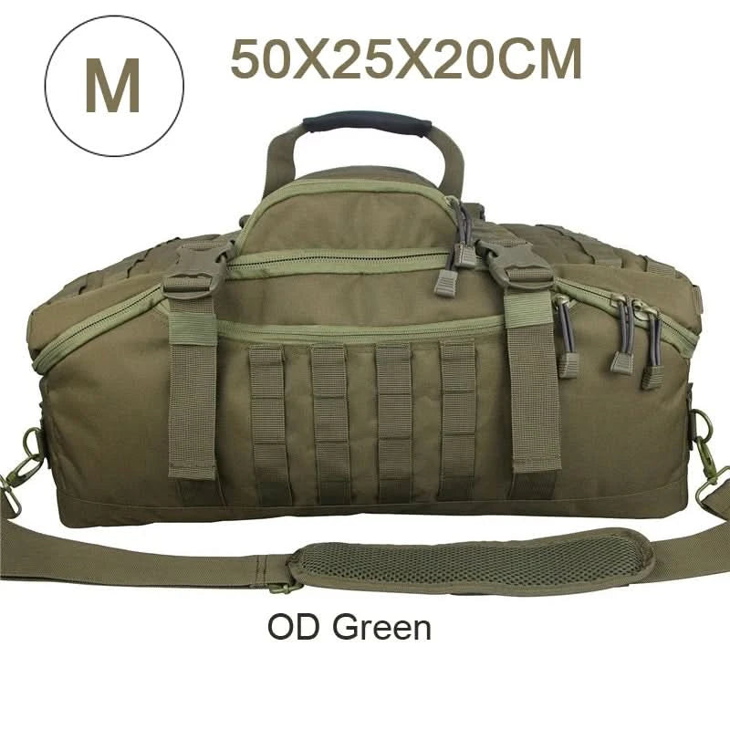 LQARMY 30L 45L 80L Sport Travel Bag Molle Tactical Backpack Gym Fitness Bag Large Duffle Bags for Camping Hunting Fishing