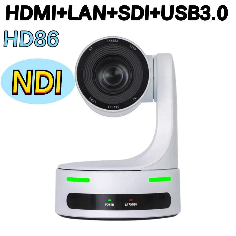 NDI HX POE Church PTZ Camera 12/20X Zoom 60fps USB HDMI LAN SDI Control for Video Conference Broadcast Youtbe with Tally Light