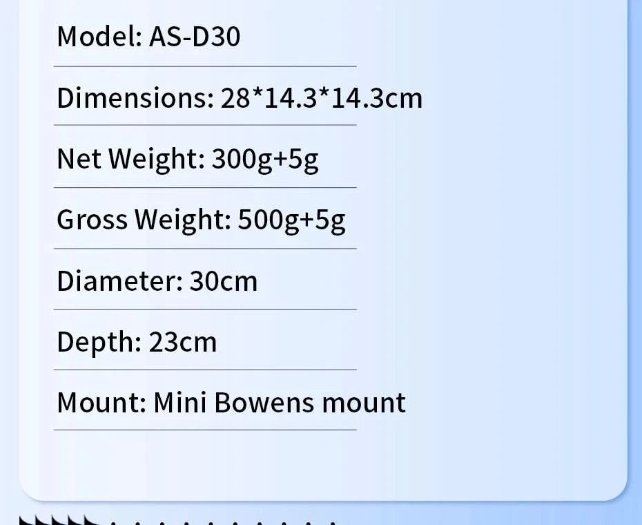 Ulanzi AS-D30 30cm Octagonal Softbox Mini Bowens Mount Quick Release Honeycomb Grid Softbox for Ulanzi LT028 LT005 COB Light