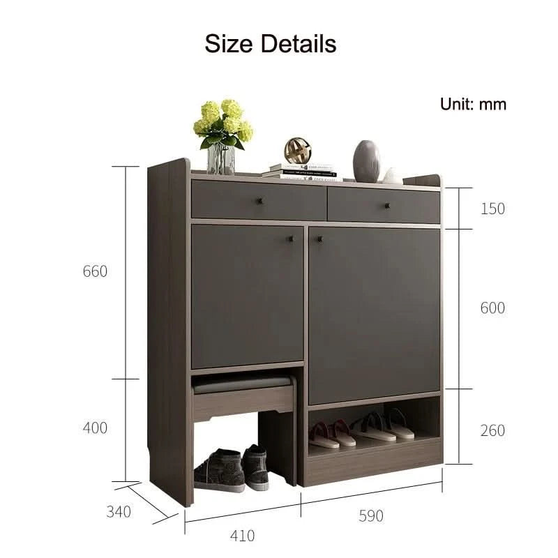 Living Room Organizer Bedroom Wooden Cabinet Ladies Boutique Shelves Shoes Rack Shelf Home With Storage