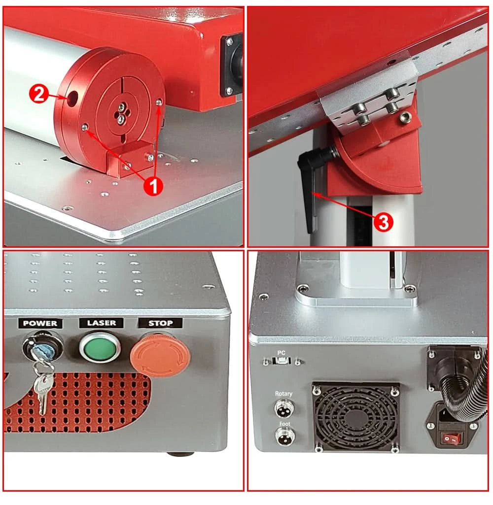 Hunst Small Laser Marking Machine MAX 30W Portable Foldable Mini Fiber Engraving Machine for DIY Marking Gifts Metal Engraving