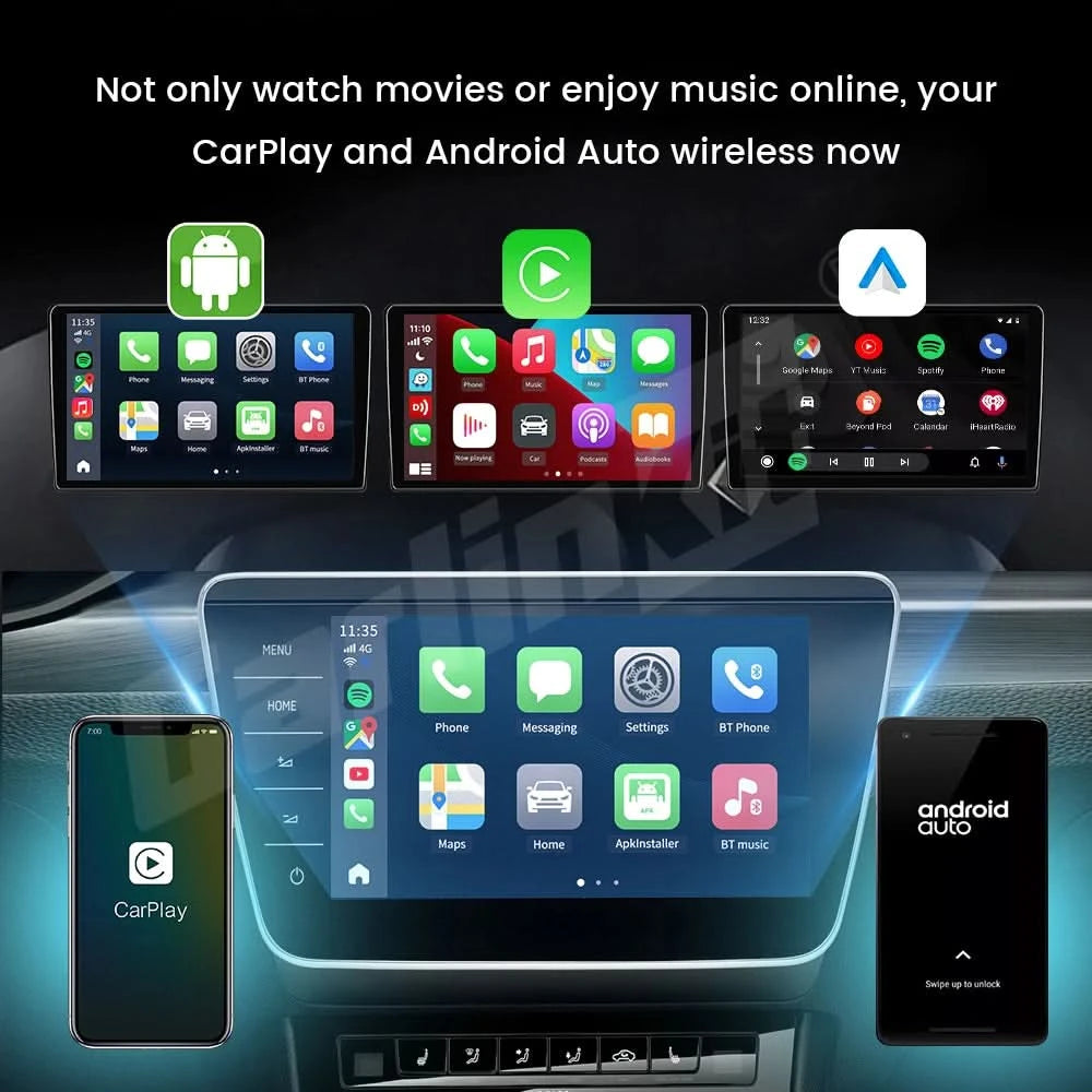 CarlinKit CarPlay Ai Box Android 13 Plus or Android 11 Smart Car Box Android Auto Wireless CarPlay 4GLTE for Audi Mazda VW Haval