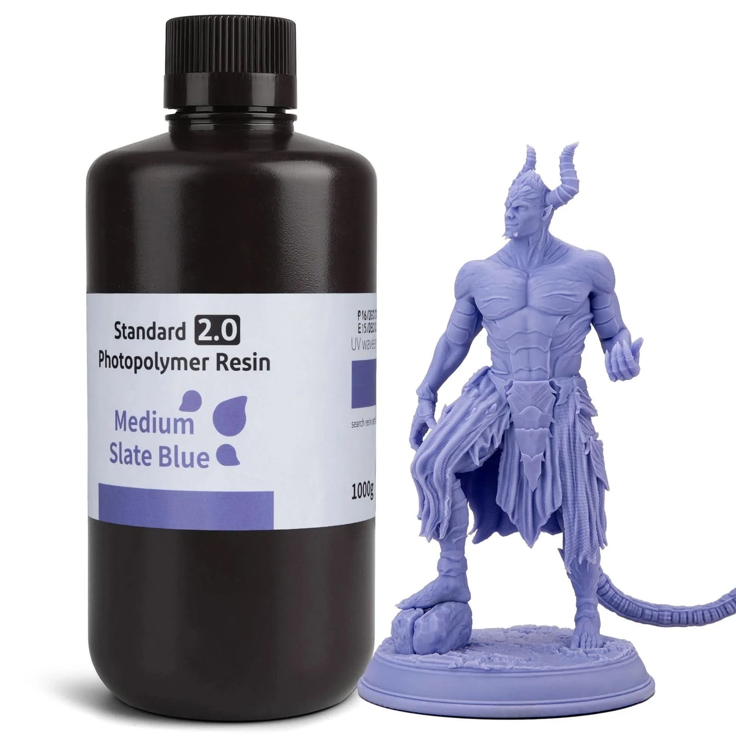 ELEGOO 3D Printer Resin LCD UV-Curing Resin 405nm Standard Photopolymer Resin for LCD 3D Printing 1000g Black Grey White Skin