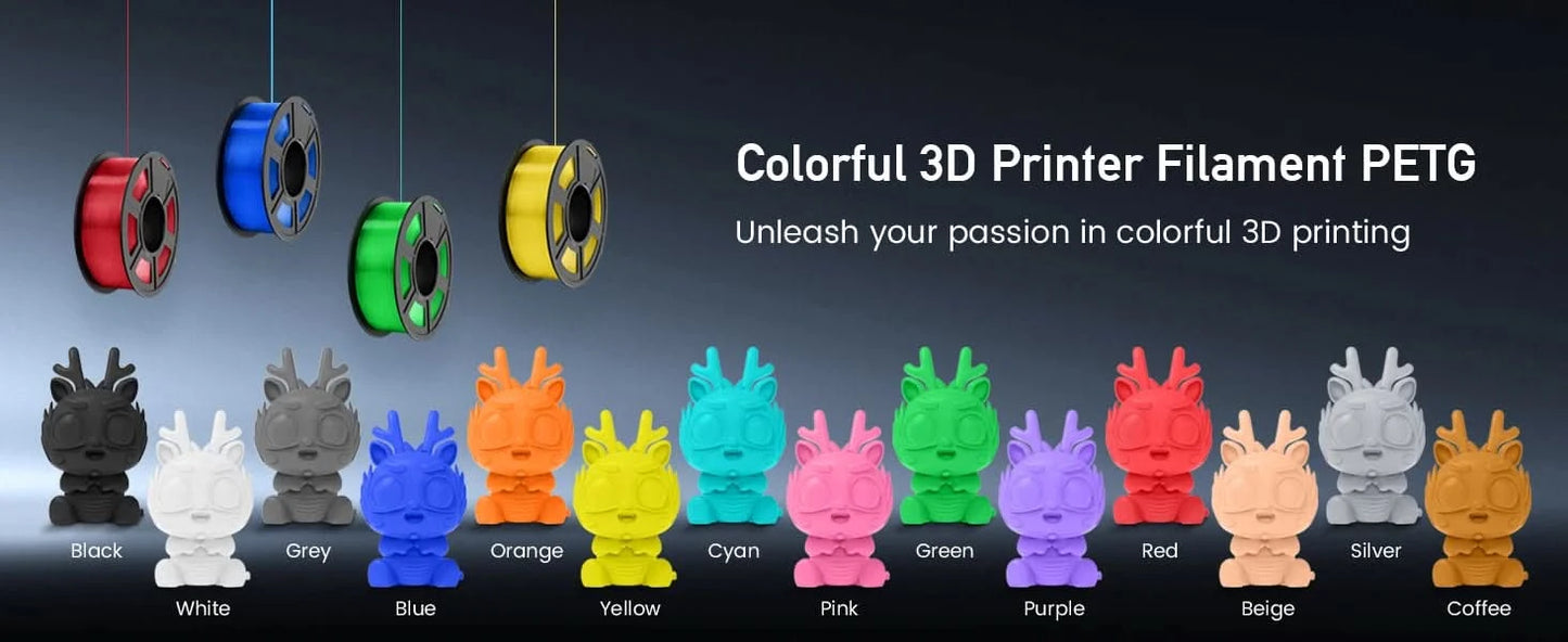 SUNLU 10KG 3D Filament PLA/PLA PLUS/PETG/Easy ABS Filamnet 1.75mm 10Roll 1KG Neatly Wound 3D Printer Filament for 3D Printer