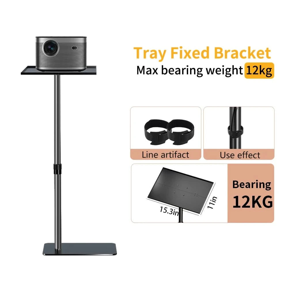 Projector Brack Floor Support Stand Metal Holder Multi-angle Adjustable 360 °Rotating Projector Bracket for Film Video Projector