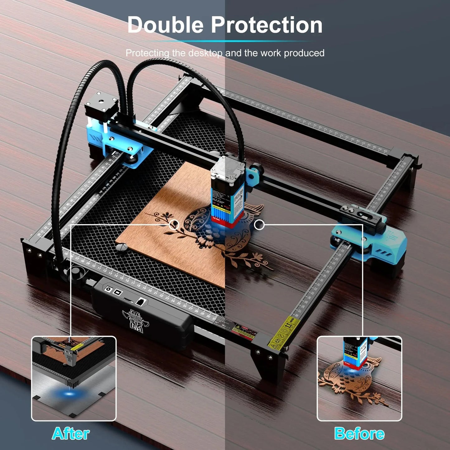 TWOTREES Honeycomb Working Table for CO2/Diode Laser Engraving and Cutting Machine | Durable Laser Metal Bed CNC tools