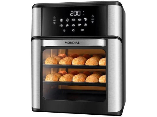 Heißluftfritteuse ohne Öl Mondial Oven Oven AFON-12L-BI Schwarz 12L - 110V