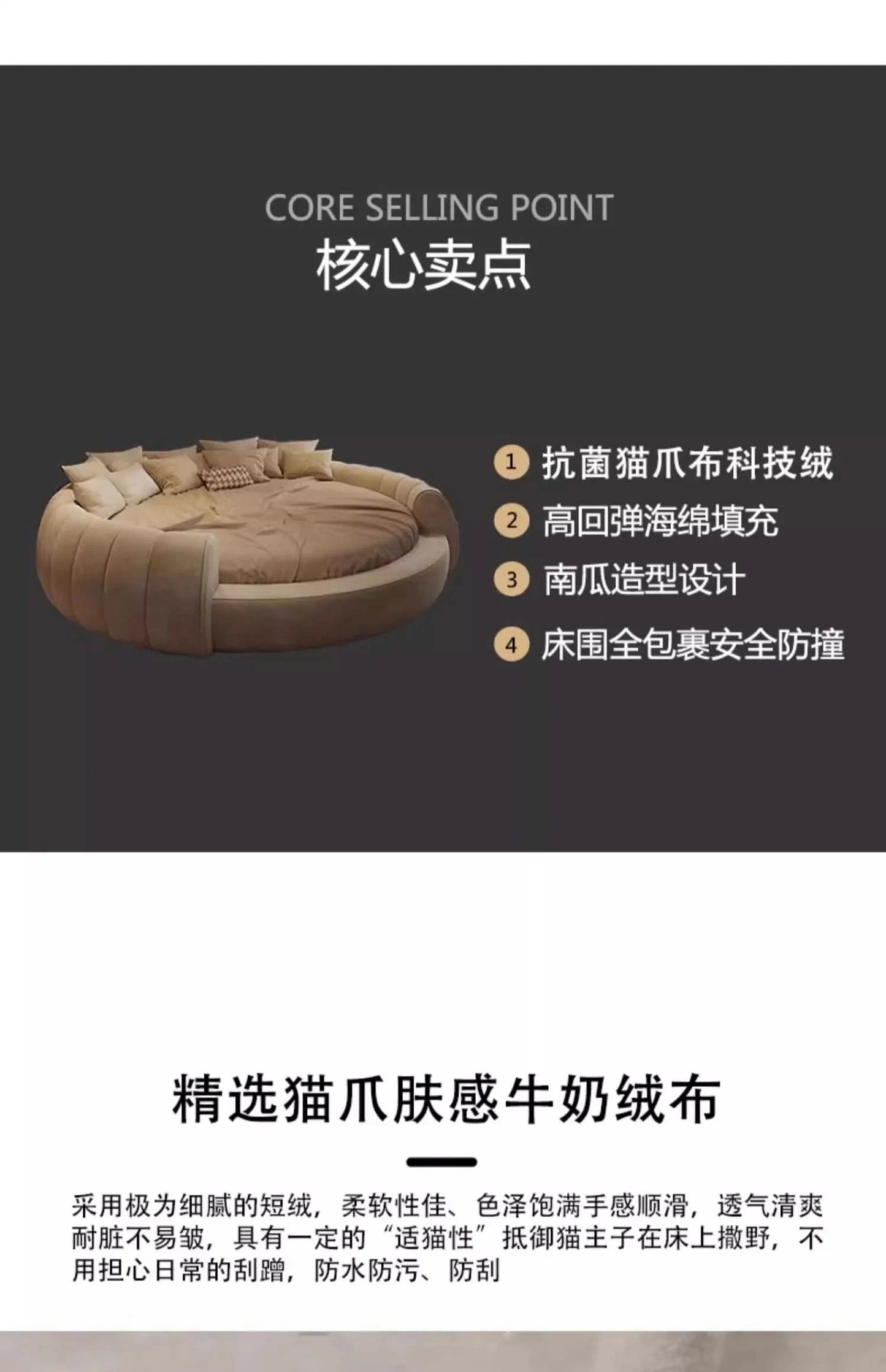 Bedside Table Unique Bed Modern Luxury Lounge French Bed Sleeping Multifunctional Muebles Para Dormitorio Home Furniture