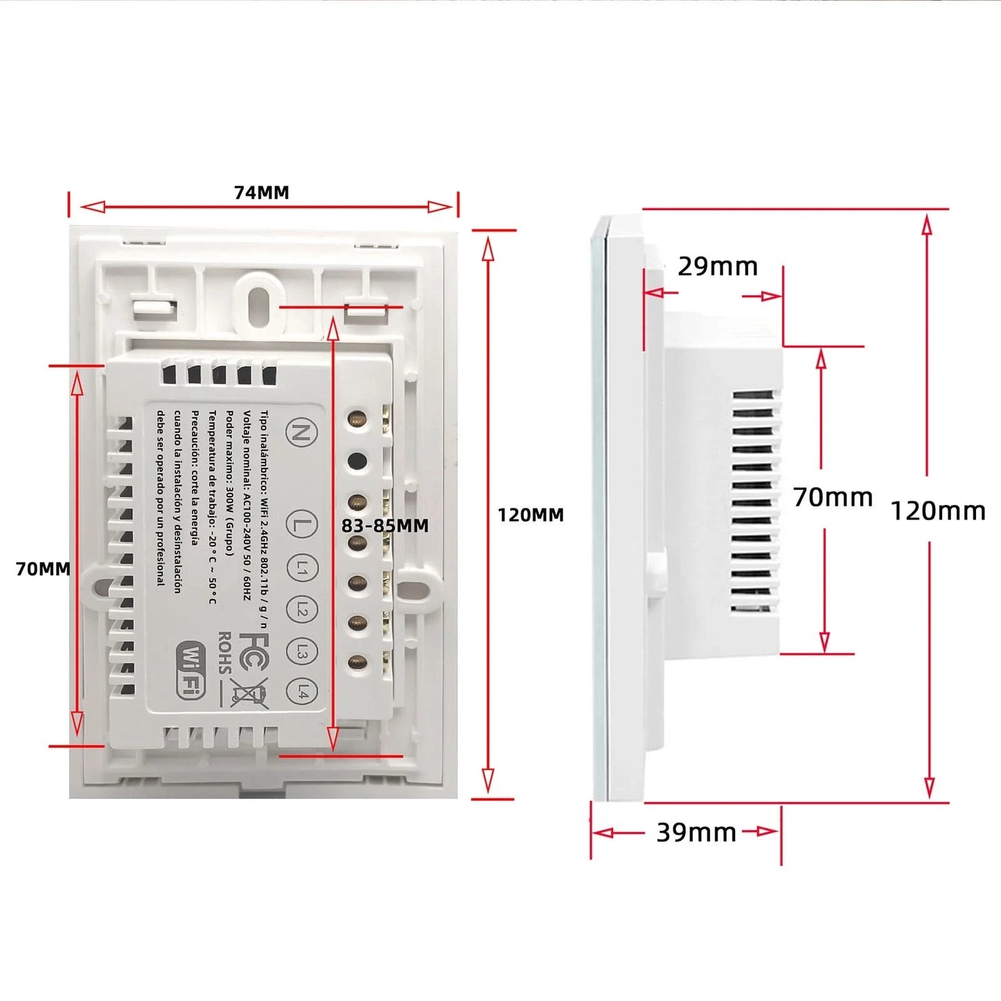 No neutral, WiFi smart switch, Alexa, WiFi smart socket, Alexia, Tuya, WiFi standard Smart Switch Brazil