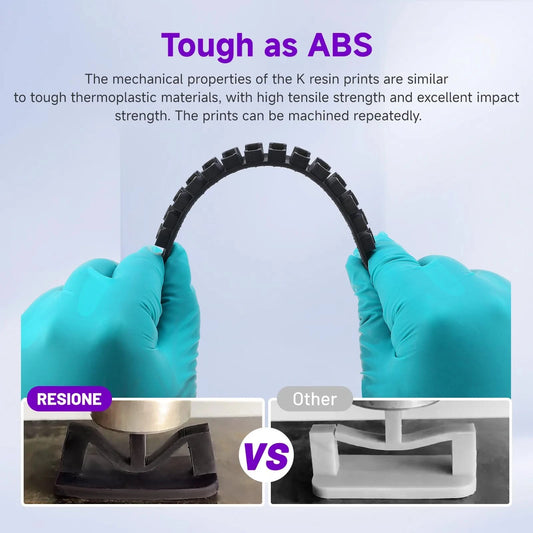 Resione K+ Tough ABS-ähnliches 3D-Harz Kratzfest Hohe Präzision UV 405nm für LCD SLA DLP Elegoo Anycubic 3D-Drucker