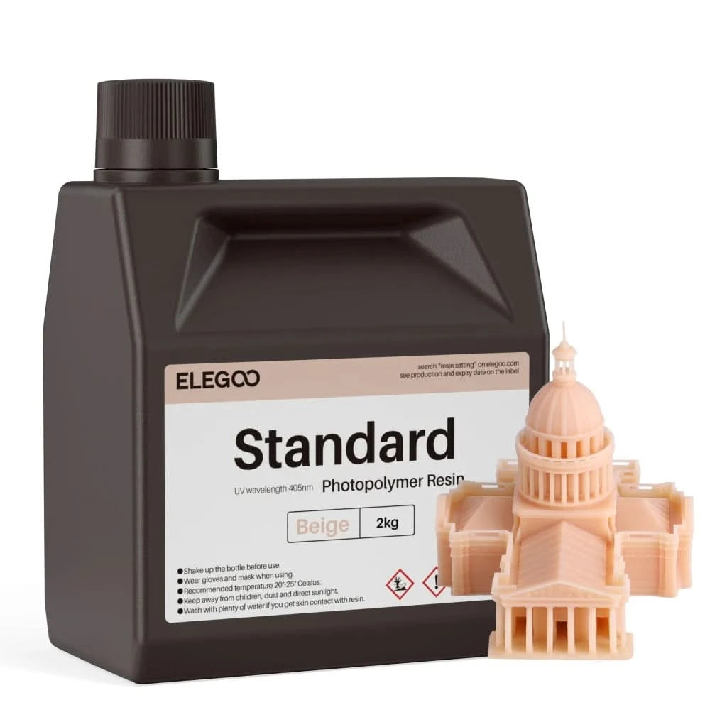 ELEGOO 3D Printer Resin LCD UV-Curing Resin 405nm Standard Photopolymer Resin for LCD 3D Printing 1000g Black Grey White Skin
