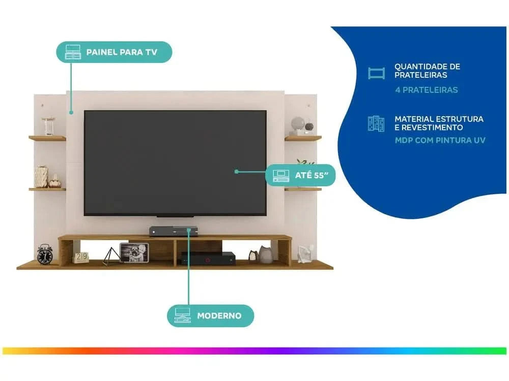 Panel for TV up to 55 "Caemmun Domain 4 Shelves