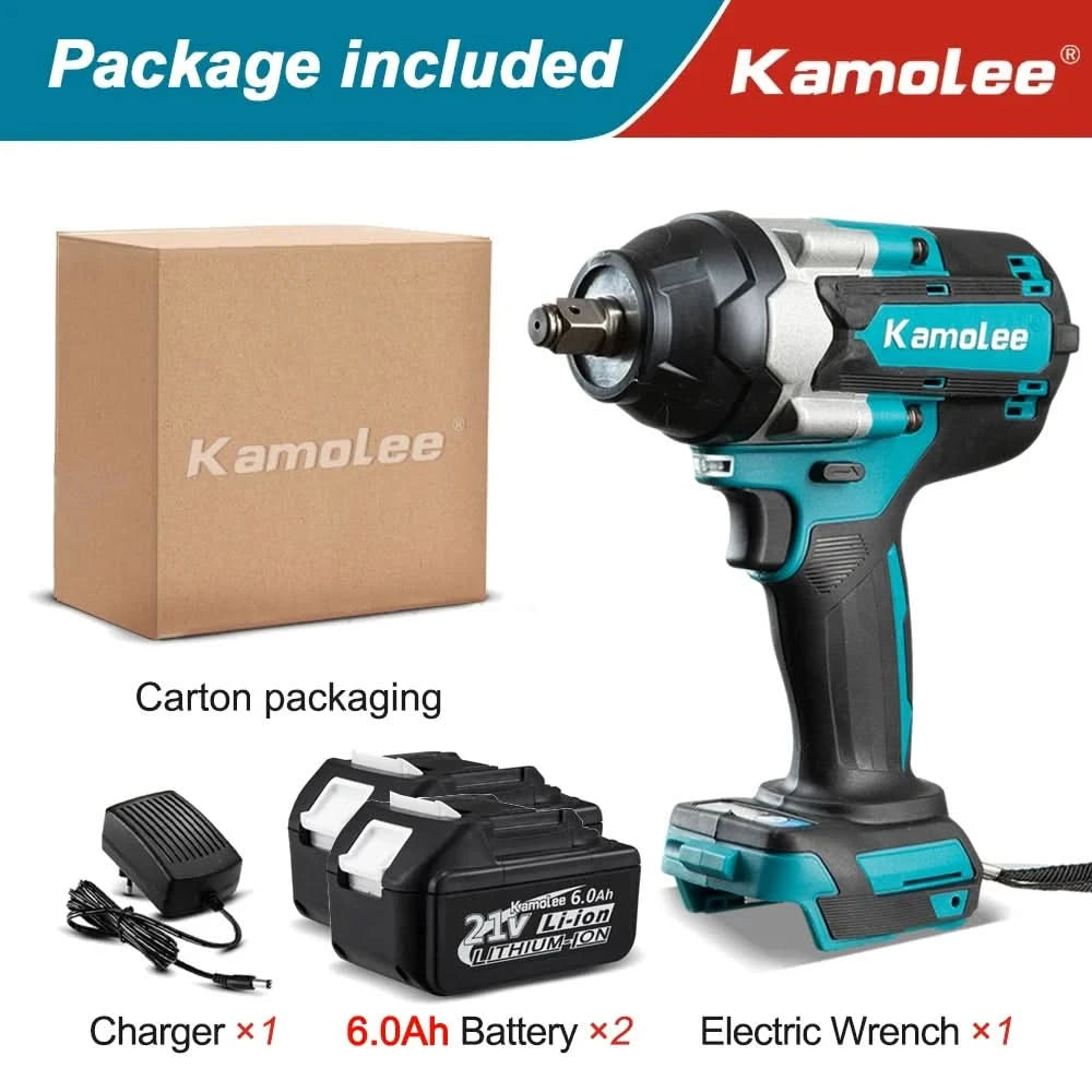 【1800N.m】Kamolee DTW700 Electric Impact Wrench 1800 N.m High Torque 1/2 Inch Automobile maintenance