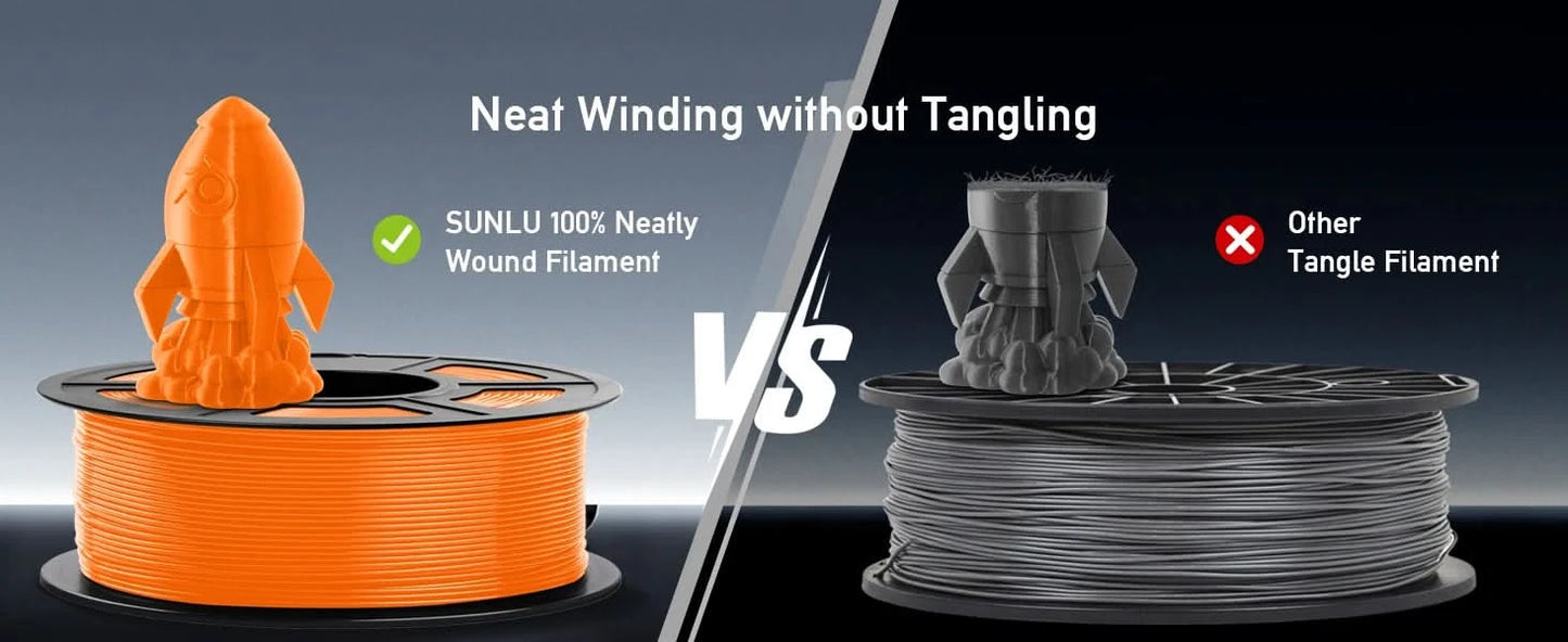 SUNLU 10KG 3D Filament PLA/PLA PLUS/PETG/Easy ABS Filamnet 1.75mm 10Roll 1KG Neatly Wound 3D Printer Filament for 3D Printer