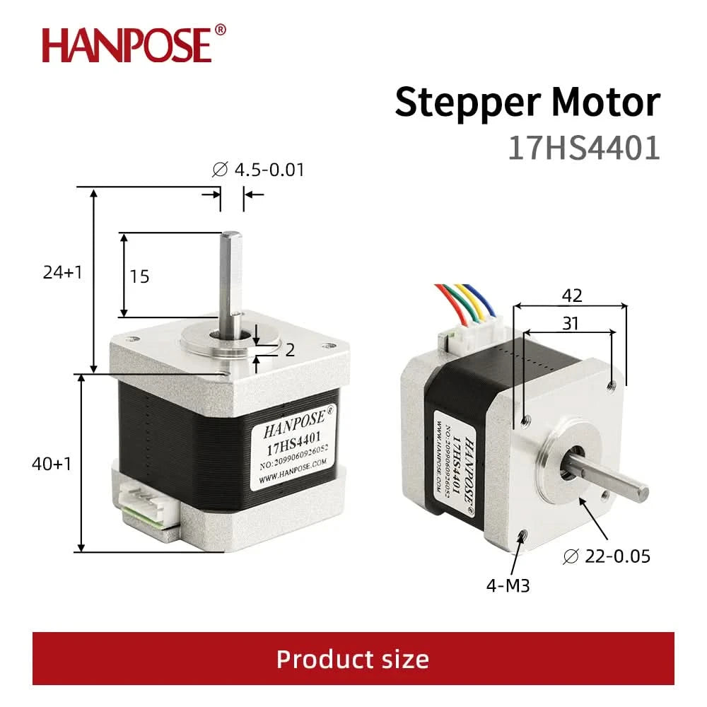 Nema17 Stepper Motor 42 motor42BYGH 1.5A (17HS4401) motor 4-lead 40mm for CNC 3D printer 12V stepper motor