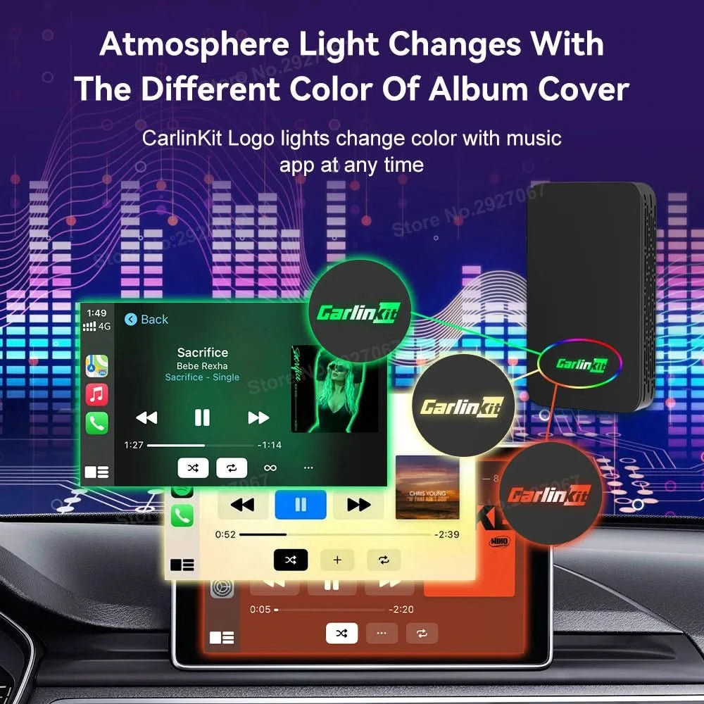 CarlinKit 5.0 4.0 Wireless CarPlay Adapter Android Auto Dongle Multi-Device Supported Wired To Wireless CarPlay Box Auto Connect