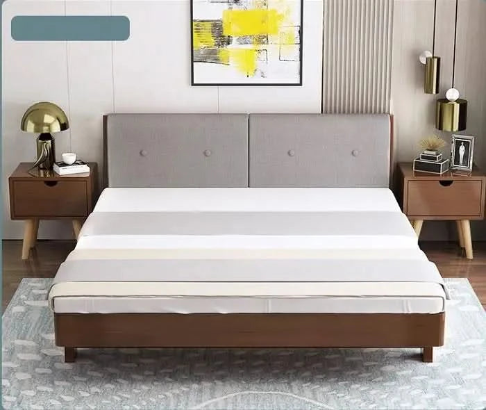 Modern Simple Small Family Master Bedroom Room Rental House Solid Wood Bed