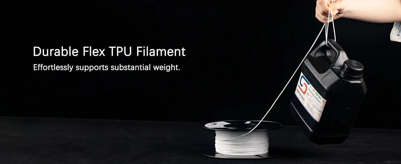 Siraya Tech Flex TPU Filament: 85A Shore, ISO 10993 Certified, High Flexibility&Toughness, Moisture-Resistant, Easy to Print 1KG