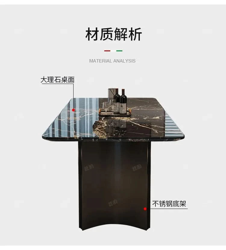 Marble Kitchen Dining Table Wall Lounge Designer Restaurant Modern Dining Table Luxury Study Mesas De Comedor Kitchen Furniture