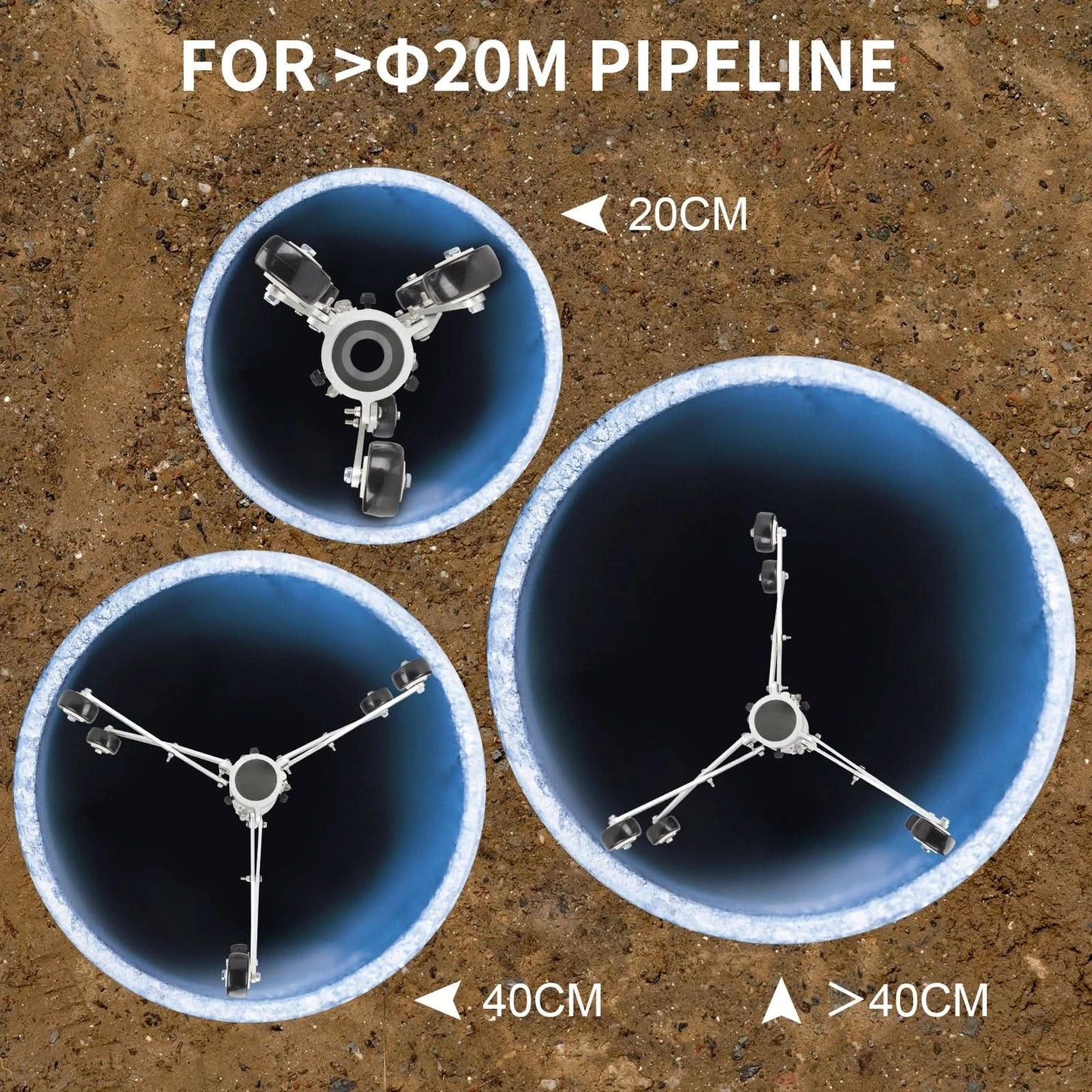 The Wheel Guide of the Pipe Inspection Camera and Drain Sewer Pipeline Industrial Endoscope camera Head Skid Protector