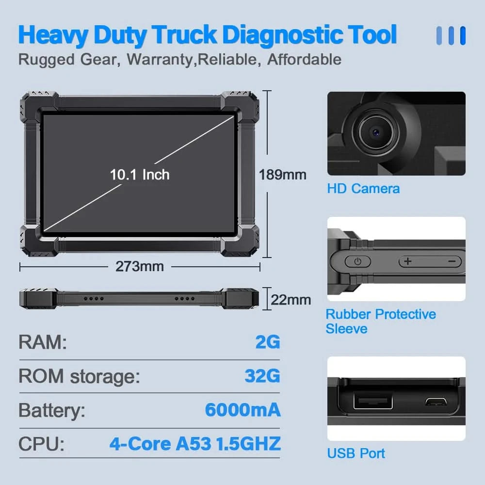 ANCEL X7HD Heavy Duty Truck Scanner  Full System Diagnostic Tool Bidirectional Diesel Scan Tool with 40+ Reset & DPF ECU Coding