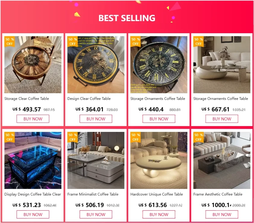 Kitchen Luxury Coffee Table Modern Design Minimalist Aesthetic Coffee Table Books Ornaments Meuble De Salon Home Furniture