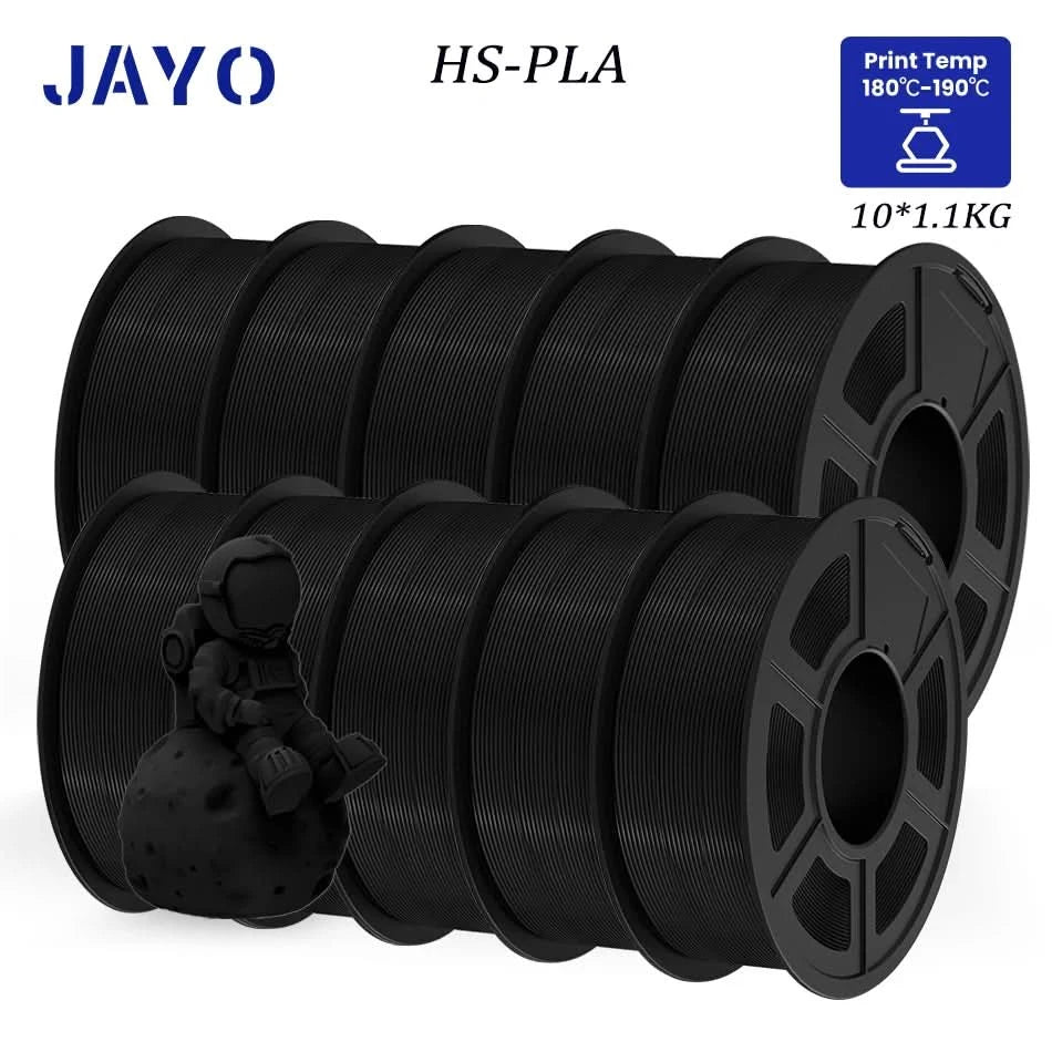 JAYO PLA / ABS / PETG / Silk / ASA /TPU /PLA+ Filament 10 Rolls 3D Printer Filament 1.75MM 0.65/1/1.1KG Neatly Wound 3D Filament