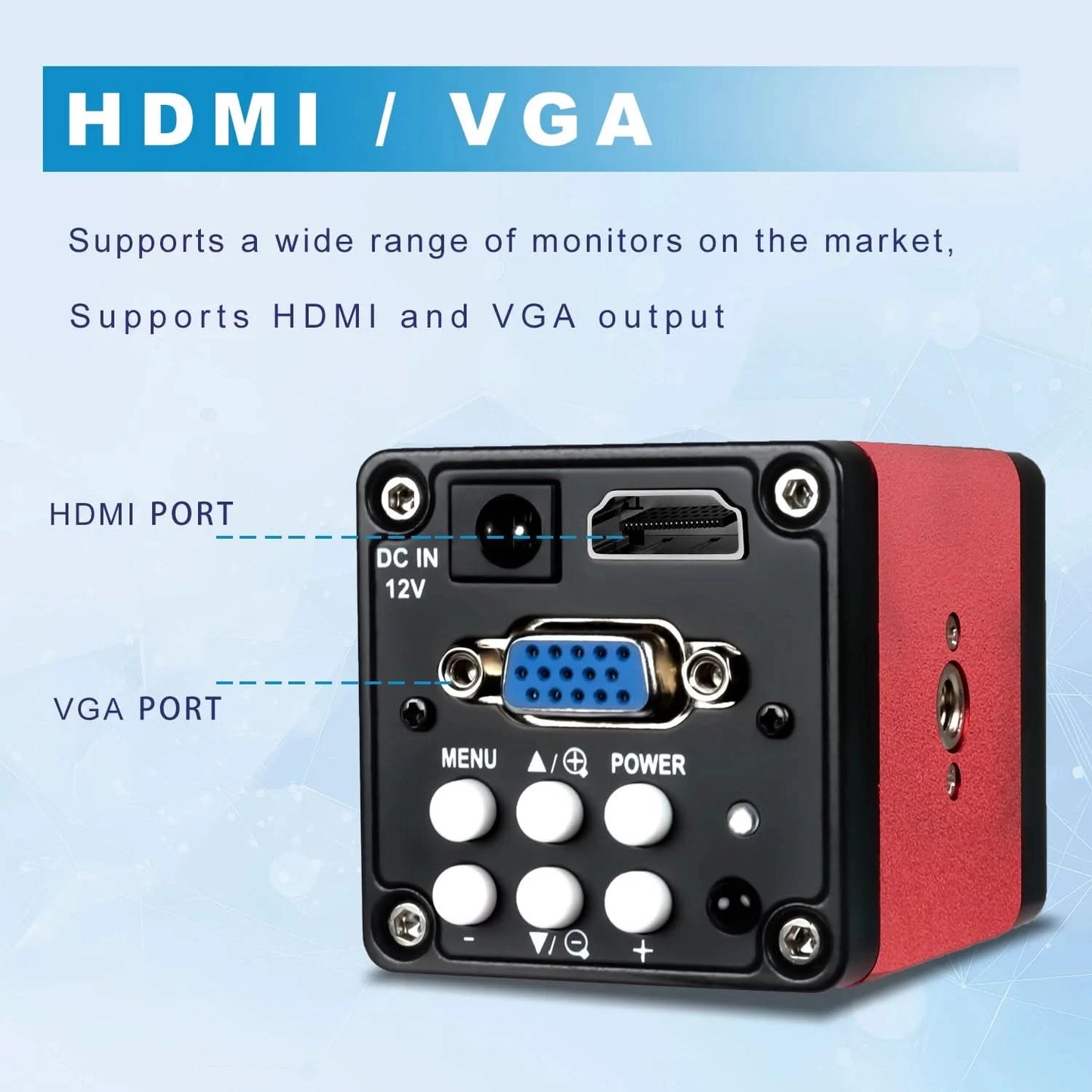 13MP Video-Mikroskop HDMI VGA Industriemikroskop Kamera 1-130X/150X/215X C-Mount Objektiv für Lötreparatur Bildsammlung
