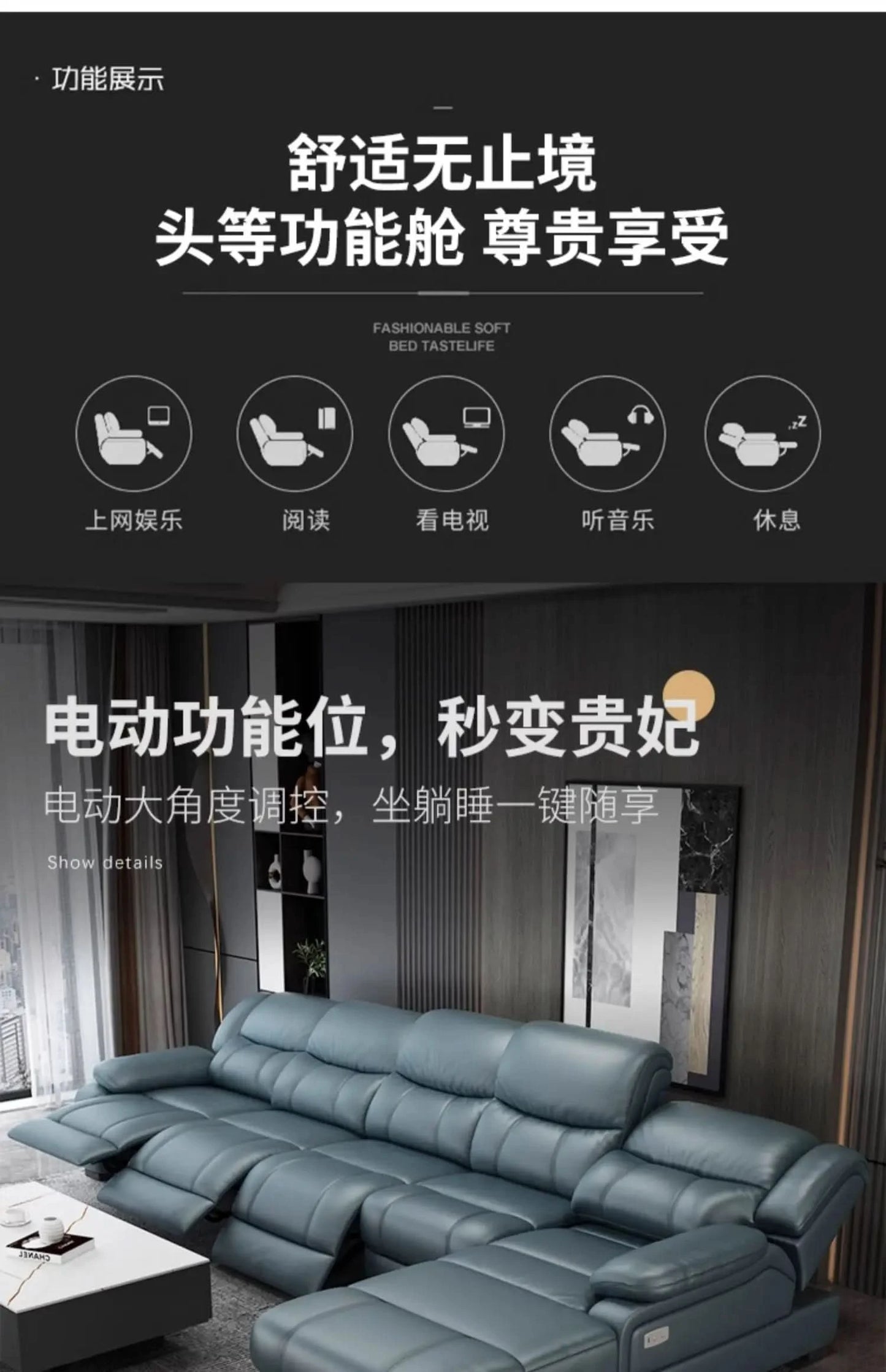 Luxury Function Living Room Sofa Leather Waterproof Designer European Living Room Sofa Reading Children Sofas Camas Furnitures
