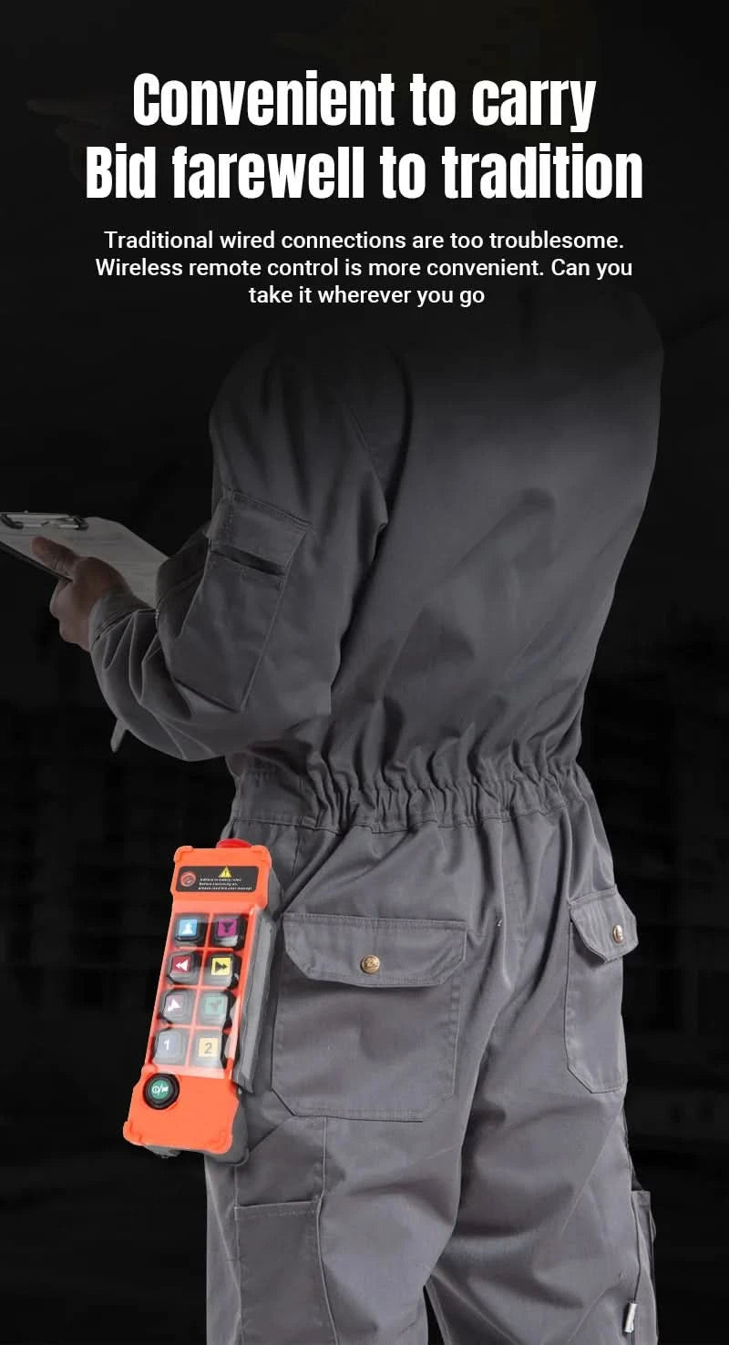 HENJEL H208 Crane Wireless Control Double Speed Waterproof Switch DC 12v 24v Waterproof and Dustproof Industrial Remote Control