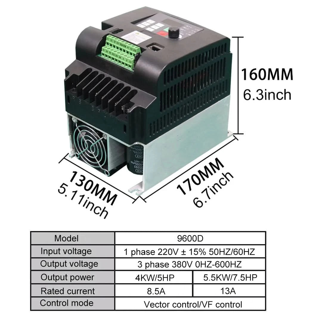 4KW-11KW 220V to 3-phase 380V frequency converter multifunctional VFD frequency converter, 400Hz inverter