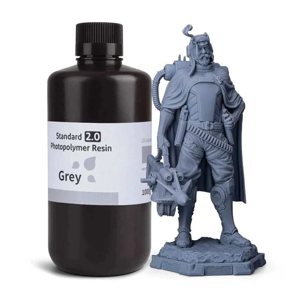 ELEGOO 3D Printer Resin LCD UV-Curing Resin 405nm Standard Photopolymer Resin for LCD 3D Printing 1000g Black Grey White Skin