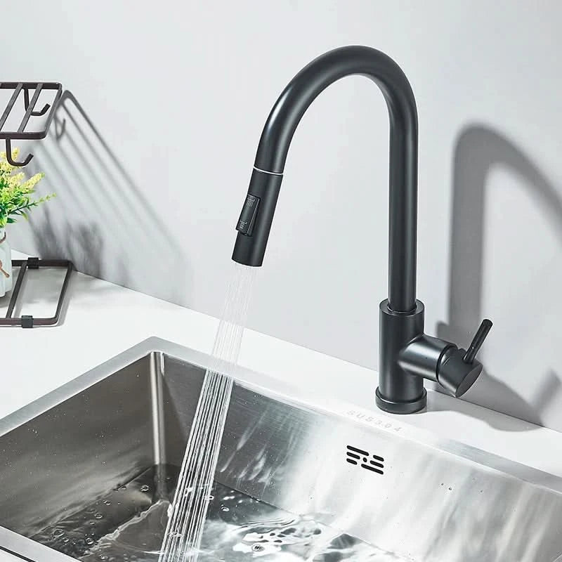 Wanmivezlo Pull Out Kitchen Faucets 360° Rotation Kitchen Mixer Tap Single Lever Mixer Tap Kitchen Sink Cold Hot Water Tap